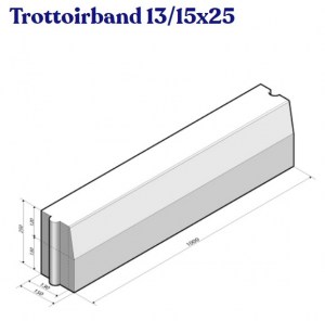 Opsluitband 13/15X25X100cm grijs A. van Elk BV